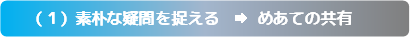 （１）素朴な疑問を捉える