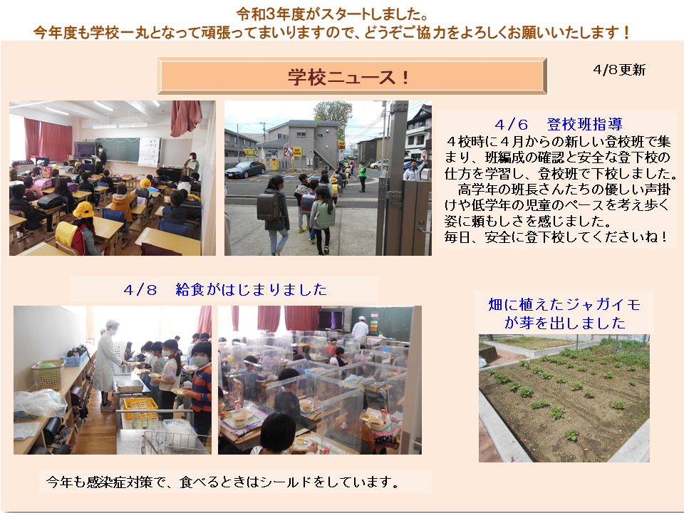 4月8日学校ニュース
